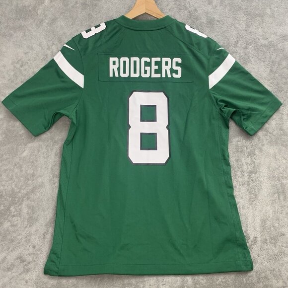 Nike Jersey Mens Medium Aaron Rodgers #8 New York Jets On Field Football NFL - Picture 9 of 10